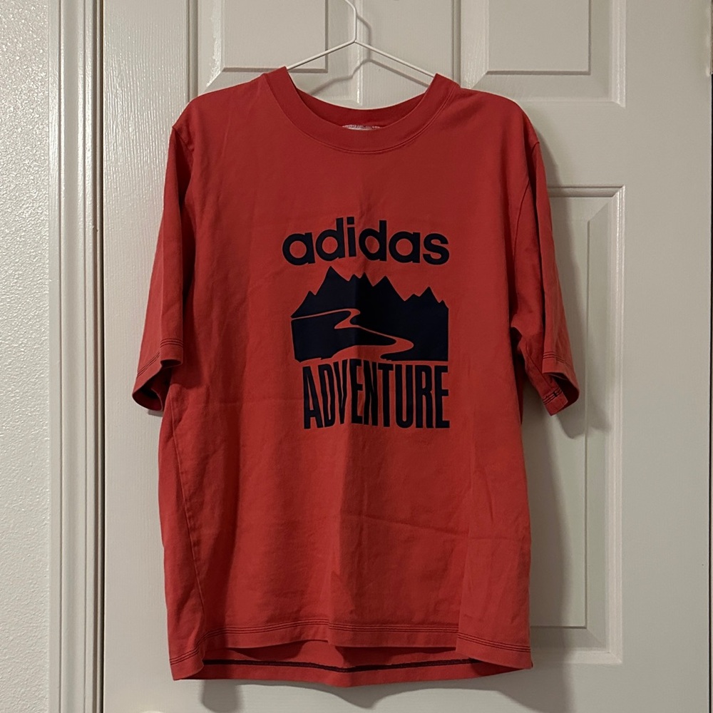 Adidas Adventure Tee in Bold Red